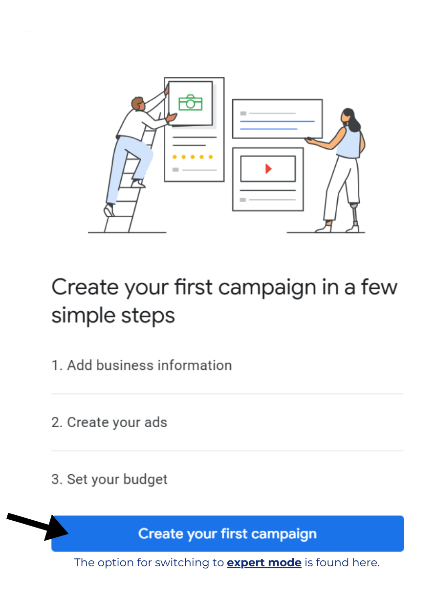 screenshot on Creating First Campaign