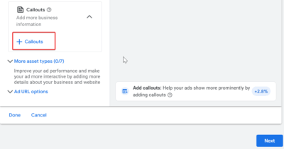 Google Ads for Self Storage Callouts