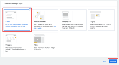 Campaign Type for Google Ads for Pool Cleaning Services