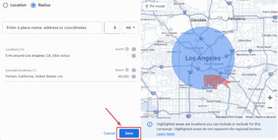 Excluding Locations for Google Ads for Pool Cleaning Services