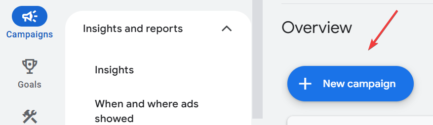 Creating new campaign for Google Ads for Childcare Services