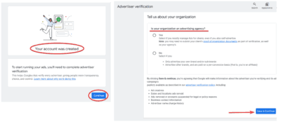 Google Ads Account Created