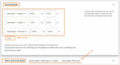 Ad Schedule Google Ads for Audiologists PMax Campaign