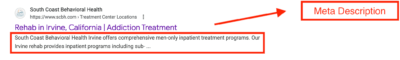 addiction specialist seo meta description