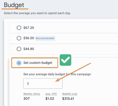 Set Custom Budget for Google Ads for Audiologists