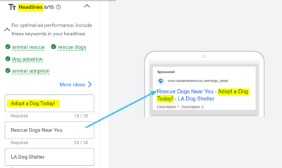 Headlines for Dog Adoption Ad Copy