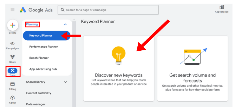 Google Ads Keyword Planner