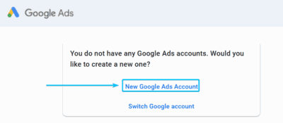 New Google Ads Account Creation