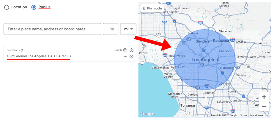 Google Ads Radius Targeting