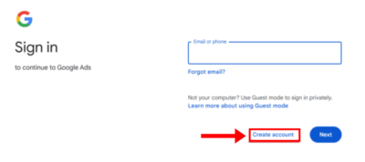 Google Ads Sign in