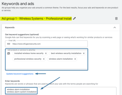 Ad Group Sample