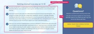 Address User's Concern Landing Page Sample