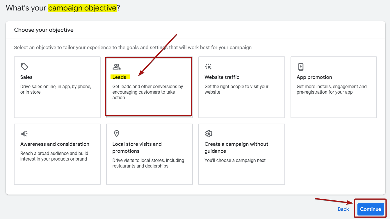 Leads as Campaign Objective