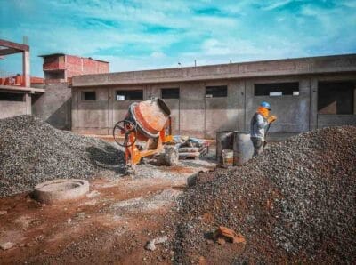 Cement Mixer on a Construction Site