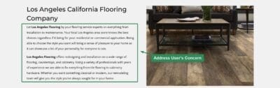 Address User's Concerns Landing Page Sample