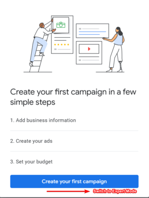 Google Ads Expert Mode Option