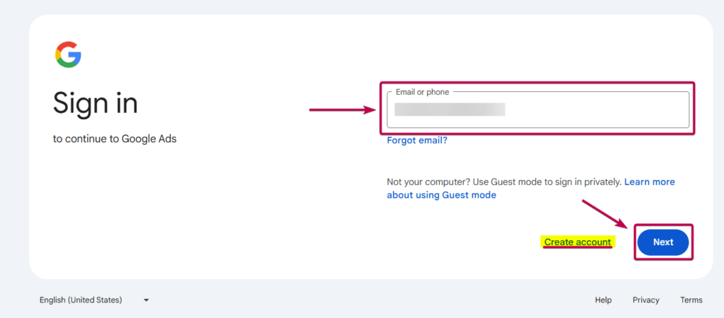 Gmail Sign in