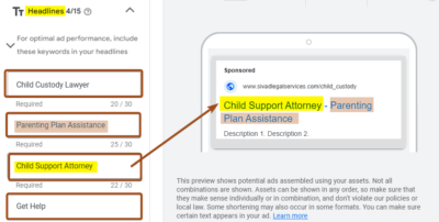 Headlines Ad Copy Sample 