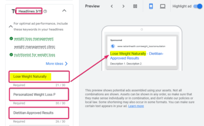 Headlines Ad Copy Sample