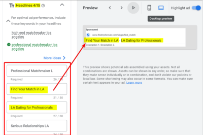Headlines Ad Copy Sample