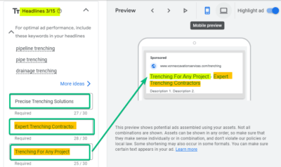 Headlines Ad Copy Sample