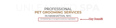 Key Benefit Landing Page Sample for Pet Groomers