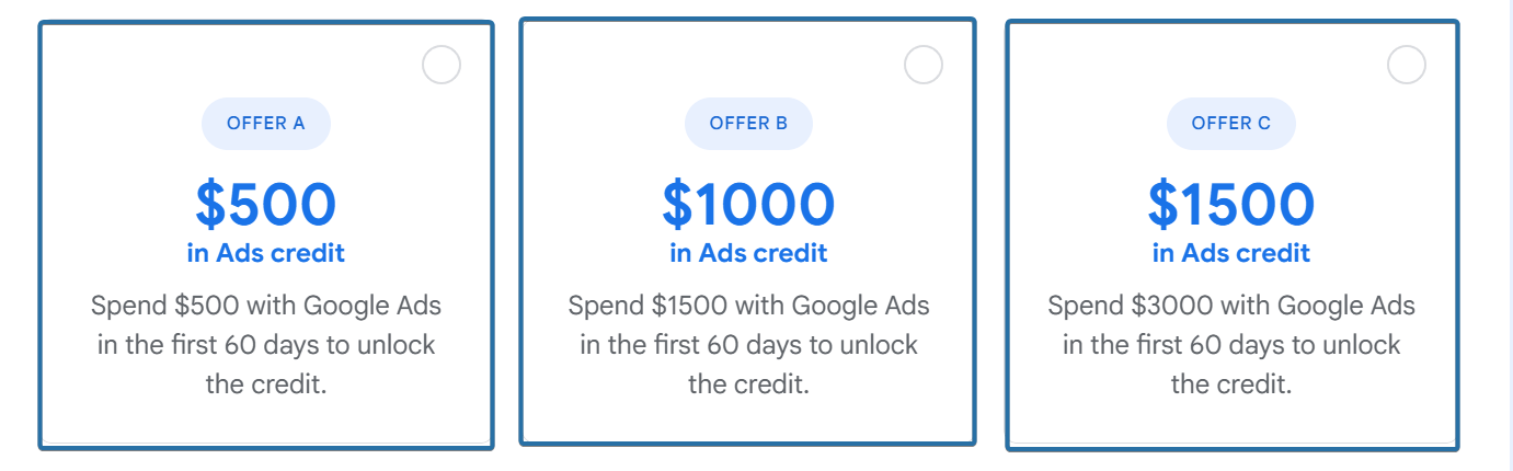 List of Start Up Offers