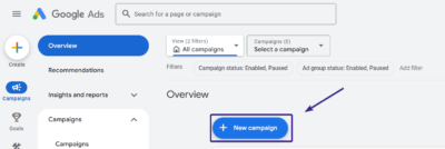New Campaign Button