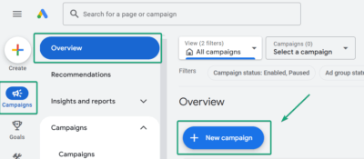 Create New Campaign Button