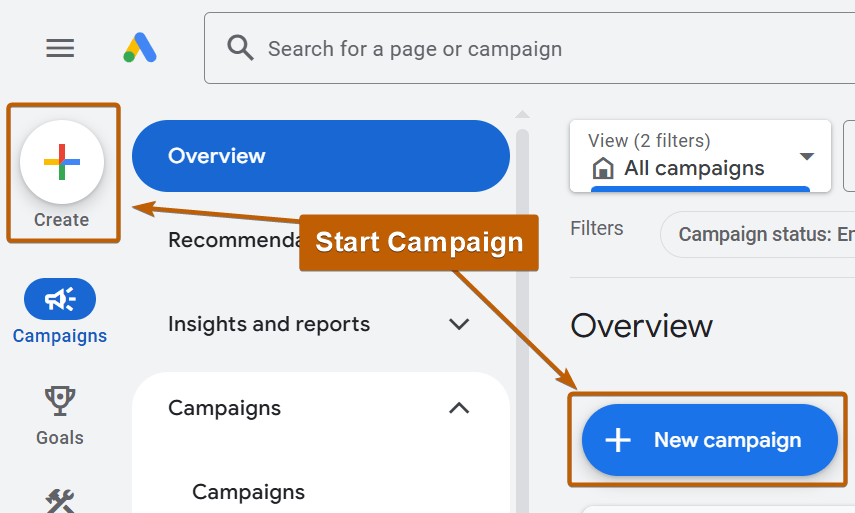 Start New Campaign Button