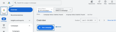 New Campaign Button