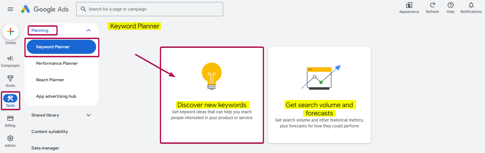 Keyword Planner