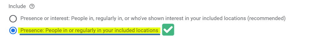 Location: Presence Enabled