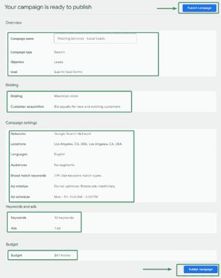 Publish Campaign Button
