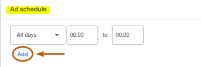 Ad Schedule
