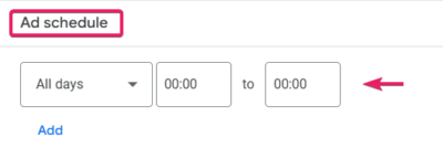Ad Schedule
