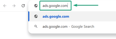 Search Bar Google Ads Website