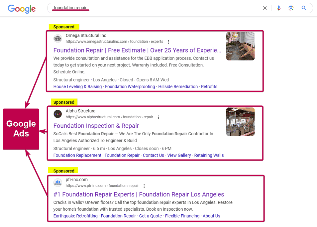 Google Search Result Page