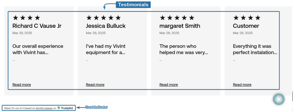 Testimonials Landing Page Sample