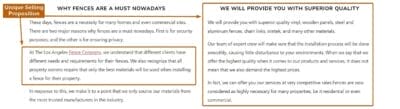 Unique Selling Proposition Landing Page Sample