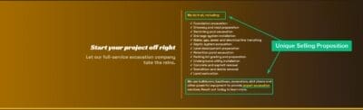 Unique Selling Proposition Landing Page Sample