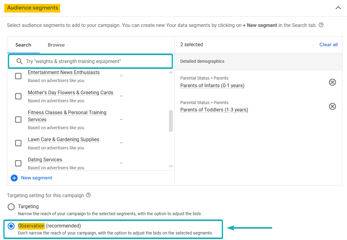 Audience Segments for Google Ads for First Aid Trainers