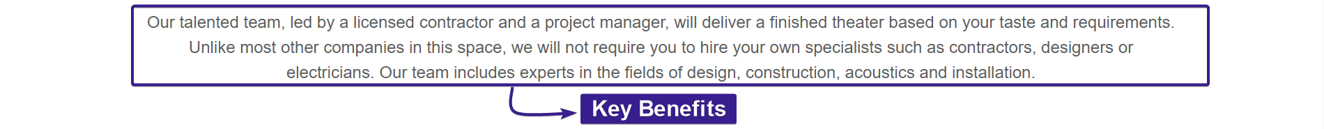 Key Benefits Landing Page Sample