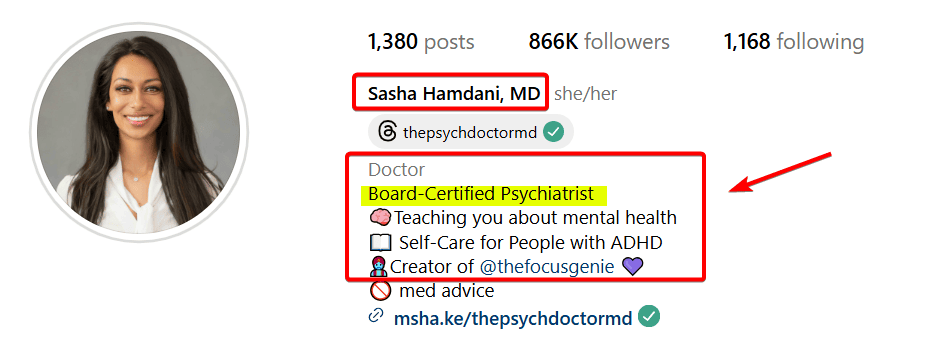 Instagram Account Bio Sample