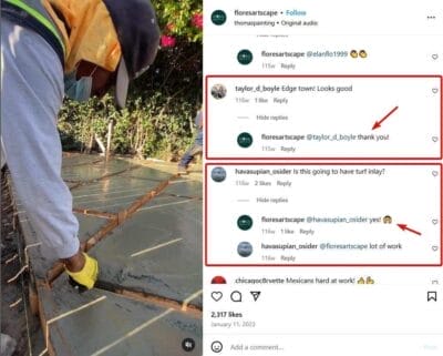 Instagram Reels Comment Section