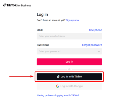 Tiktok Ads Manager Log in
