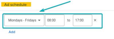 Ad Schedule