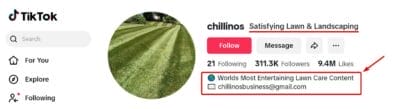 TikTok Account Sample Bio