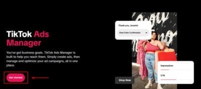 Tiktok Ads Manager Get Started Button