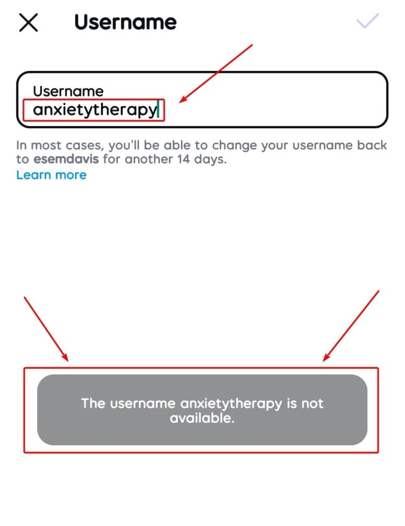 Instagram Username Not Available For Use